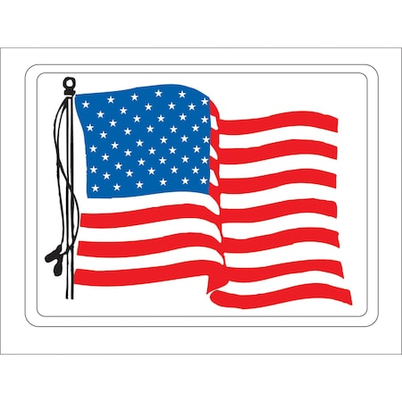 Hy-Ko American Flag Sign 8.5" x 12.5", 10PK A00261